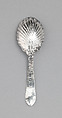Tea caddy spoon, William Hamey (ca. 1765–1812), Silver, Irish, Dublin