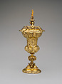 Cup with cover, Style of Hans (?) Jamnitzer (1561–1603), Electroformed silver gilt, German, possibly Nuremberg