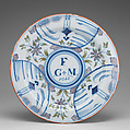 Plate, Tin-glazed earthenware, British, Bristol