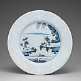 Plate, Joseph Flower, Tin-glazed earthenware, British, Bristol