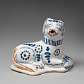 Dog, Tin-glazed earthenware, British, possibly Lambeth