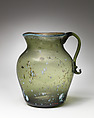 Jug, Glass, probably British, Nailsea