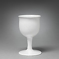 Egg cup (one of a pair), Milk glass, British, Bristol