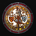 Armorial panel, Stained glass, British