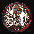 Armorial panel, Stained glass, British