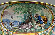 The Orpheus Cup, Jewel animals, amorini, and figurines of the lid attributed to Jan Vermeyen (Brussels (Hapsburg Lowlands) before 1559–1608 Prague), Gold: cast, embossed, and engraved; enamel: ronde-bosse and painted; rubies, Austrian, Vienna