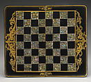 Chessboard, Lacquered wood, British