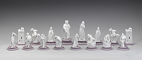 Chessmen (32), John Flaxman (British, York 1755–1826 London), Jasperware, British, Staffordshire