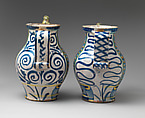 Drug pot (one of a pair), Workshop of Orazio Pompei (Italian, ca. 1516–1590/96), Maiolica (tin-glazed earthenware), Italian, Castelli