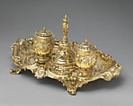 Inkstand, Design attributed to Francesco Ladatte (Italian, Turin 1706–1787 Turin), Silver gilt, Italian, Turin