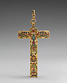 Reliquary cross and chain, Gold, diamonds, enamel, Spanish
