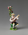 Boy with mandolin, Saint James&#39;s Factory (British, ca. 1748/49–1760), Soft-paste porcelain, British, London