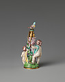 Boys at a fountain, Saint James&#39;s Factory (British, ca. 1748/49–1760), Soft-paste porcelain, British, London