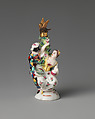 Harlequin and Columbine in a group, Saint James's Factory (British, ca. 1748/49–1760), Soft-paste porcelain, British, London