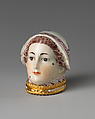 Lady's head, Saint James's Factory (British, ca. 1748/49–1760), Soft-paste porcelain, diamonds, British, London
