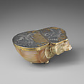 Table snuffbox, Niello scenes after a print entitled Naufrage (Shipwreck) by Jacques de Lajoüe (French, Paris 1686–1761 Paris)  , published in Paris 1736, Green Turban snail shell; gilded, matted, punched, and engraved silver; niello, Russian, probably Velikiy Ustyug