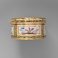 Snuffbox with portrait of a man, probably Prinz Karl von Sachsen (1733–1796), Jean-Joseph Barrière (French, apprenticed 1750, master 1763, active 1793), Gold, enamel, ivory, glass, French, Paris