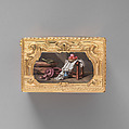 Snuffbox, Mathieu Coiny fils (born 1723, master 1755, recorded 1788), Gold, enamel, gem stones, French, Paris