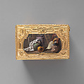 Snuffbox, Mathieu Coiny fils (born 1723, master 1755, recorded 1788), Gold, enamel, gem stones, French, Paris