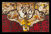 Moses presenting the tablets of law, Valentin Bousch (French, active 1514–41, died 1541), Stained glass, French, Lorraine, Metz