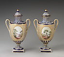 Vase with cover, Derby Porcelain Manufactory (British, Chelsea-Derby period, 1769–1784), Soft-paste porcelain, British, Chelsea-Derby
