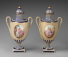 Vase with cover, Derby Porcelain Manufactory (British, Chelsea-Derby period, 1769–1784), Soft-paste porcelain, British, Chelsea-Derby