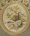 Fire screen (écran), Georges Jacob (French, Cheny 1739–1814 Paris), Carved, gilded and silvered beech; 18th-century silk brocade (not original to frame), French, Paris