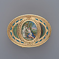 Snuffbox, Jean-Joseph Barrière (French, apprenticed 1750, master 1763, active 1793), Gold, enamel, French, Paris