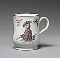 Mug, Bow Porcelain Factory (British, 1747–1776), Soft-paste porcelain, British, Bow, London