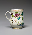 Mug, Bow Porcelain Factory (British, 1747–1776), Soft-paste porcelain, British, Bow, London
