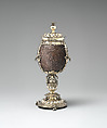 Cup with cover, Hans van Amsterdam (recorded 1535–65), Gilded silver, coconut shell, Dutch, 's-Hertogenbosch
