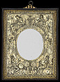 Relief mounted as a mirror frame, Wenzel Jamnitzer (German, Vienna 1507/8–1585 Nuremberg), Gilded silver, ebony, mirror plate (later), German, Nuremberg