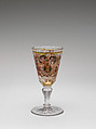 Goblet, Zwischengold glass, Bohemian