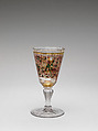 Goblet, Zwischengold glass, Bohemian