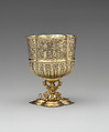 Cup with scenes from the New Testament (one of a pair), Franz Fischer (master 1600, died 1653), Silver gilt, German, Nuremberg