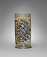 Beaker (Reichsadler Humpen), Enameled glass, Bohemian