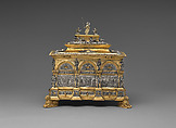 Casket, Probably workshop of Wenzel Jamnitzer (German, Vienna 1507/8–1585 Nuremberg), Gilded yellow metal, silver, German, possibly Hamburg