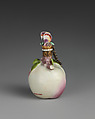 Scent bottle, Chelsea Porcelain Manufactory (British, 1745–1784, Red Anchor Period, ca. 1753–58), Soft-paste porcelain, British, Chelsea