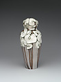 Vase with nasturtium leaves, Effie Hegermann-Lindencrone (Danish, 1860–1945), Glazed porcelain, Danish, Copenhagen