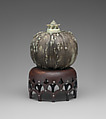 Vase in the form of a gourd on a stand, Taxile Maximin Doat (French, 1851–1938), Hard-paste porcelain, French, Sèvres