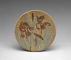Plaque with irises, Auguste Delaherche (French, Beauvais 1857–1940 Paris), Glazed stoneware, French