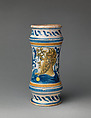 Albarello, Workshop of Masséot Abaquesne (French, active 1538–57), Faience (tin-glazed earthenware), French, Rouen