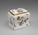 Tea caddy, Enamel on copper, British, possibly Birmingham