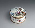 Toilet box, Dancker Danckerts  Dutch, Enamel on copper, British, possibly Birmingham