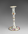 Pair of candlesticks, Enamel on copper, British, possibly South Staffordshire, possibly Bilston