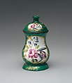 Mustard pot, Enamel on copper, British, possibly South Staffordshire, possibly Bilston