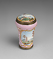 Bonbonnière cane handle , Enamel on copper, British, possibly South Staffordshire