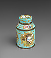 Tea caddy, Enamel on copper, British, South Staffordshire