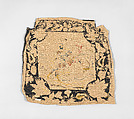 Chair seat cover, Silk and wool on canvas, British