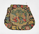 Chair seat cover, Silk and wool on canvas, British